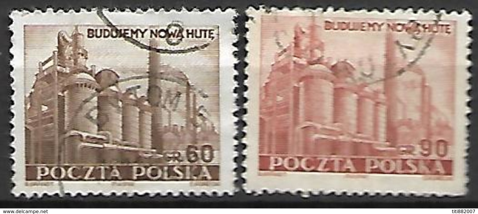 POLOGNE    -   1951.   Y&T N° 604 / 605 Oblitérés .  Fonderies - Oblitérés