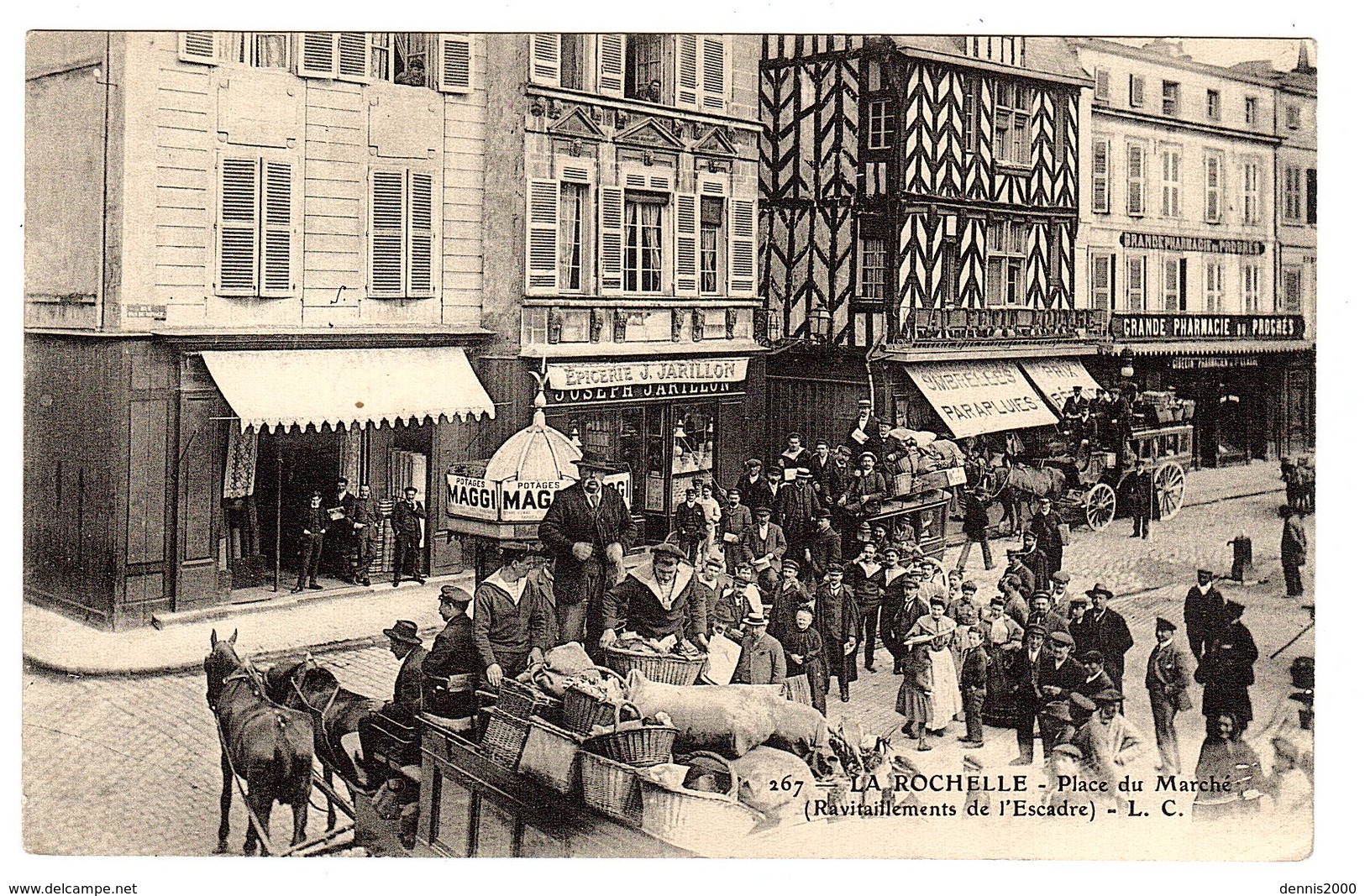 LA ROCHELLE (17) - Place Du Marché (Ravitaillements De L' Escadre) - Ed. L. C. - La Rochelle