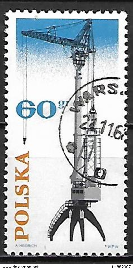 POLOGNE    -   1966.   Y&T N° 1521 Oblitéré.   Grue  /  Monte Charges - Oblitérés