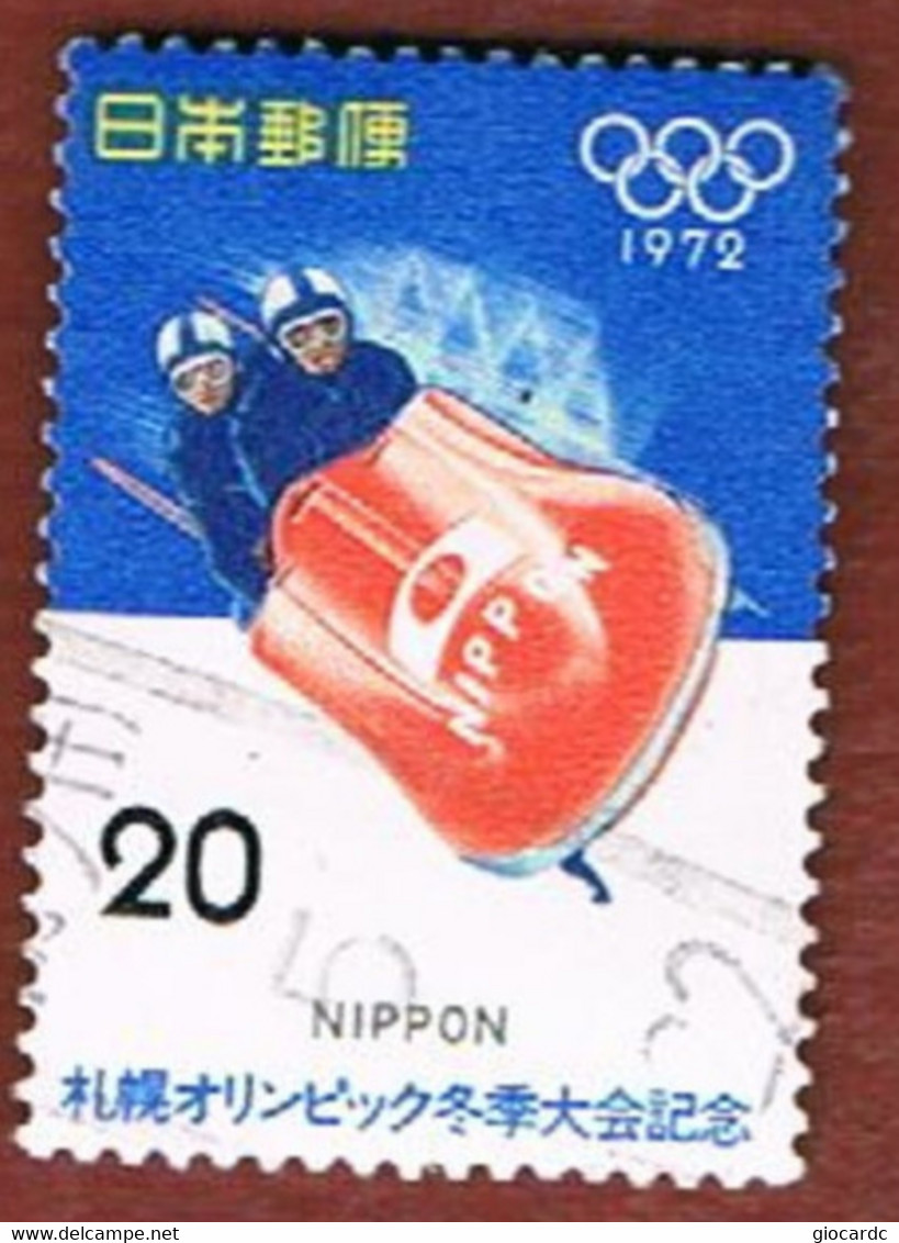 GIAPPONE  (JAPAN) - SG 1281   -   1972  WINTER OLYMPIC GAMES: BOB - USED° - Usati