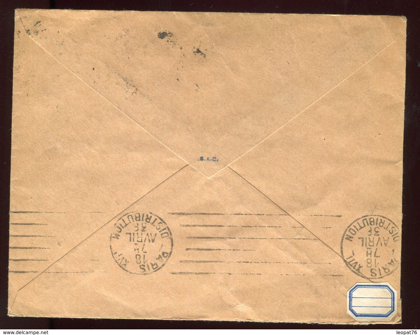 Maroc - Enveloppe Par Avion De Rabat Pour Paris En 1938 - Prix Fixe - Réf F43 - Lettres & Documents