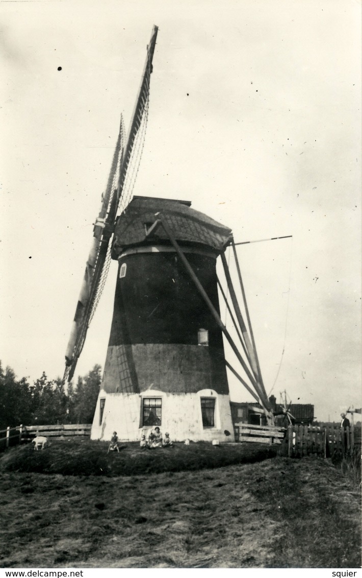 Voorschoten, Windmill, Papenwegsche Polder, Real Photo - Watermolens