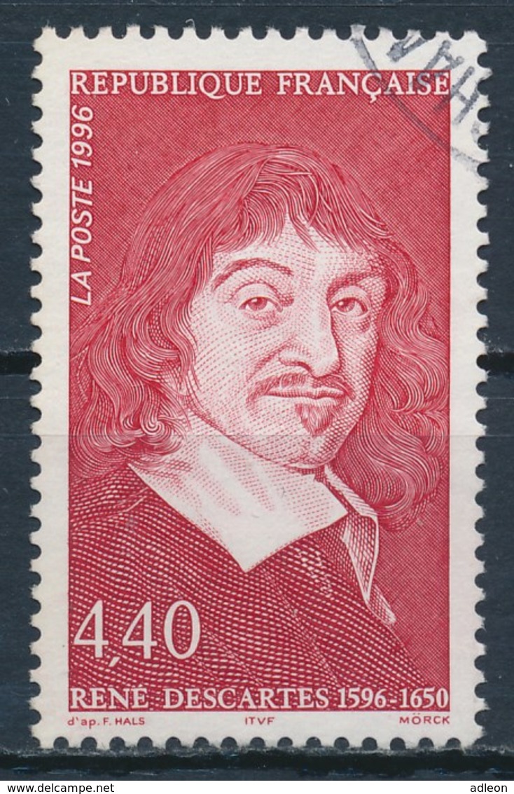 France - René Descartes YT 2995 Obl. - Oblitérés