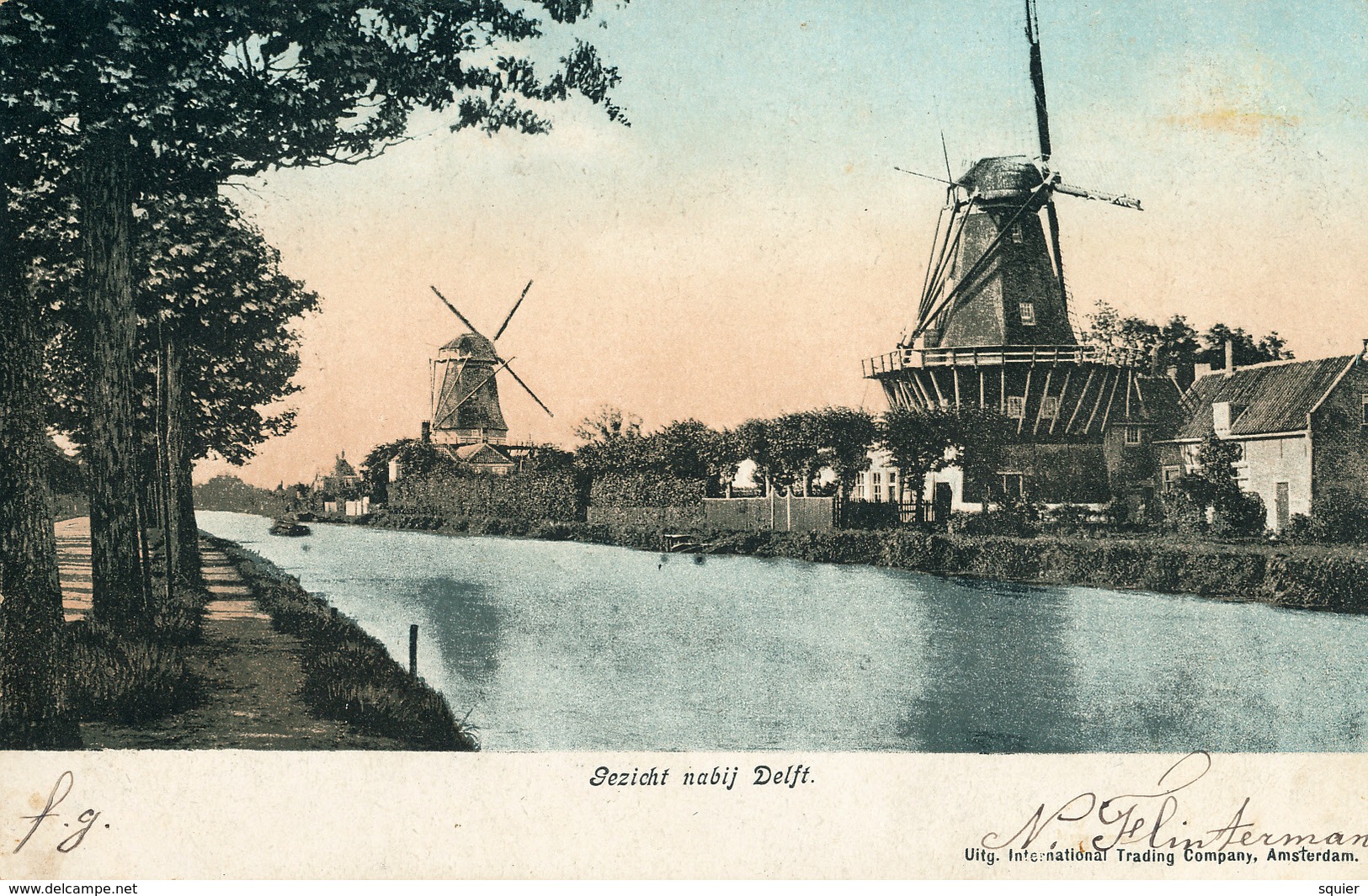 Delft, Windmills, Molens Bij Delft. - Watermolens