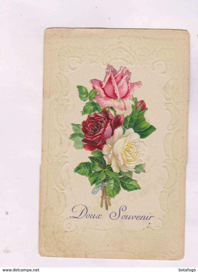 CPA , DECOUPIS FLEURS ,, DOUX SOUVENIR - Autres & Non Classés