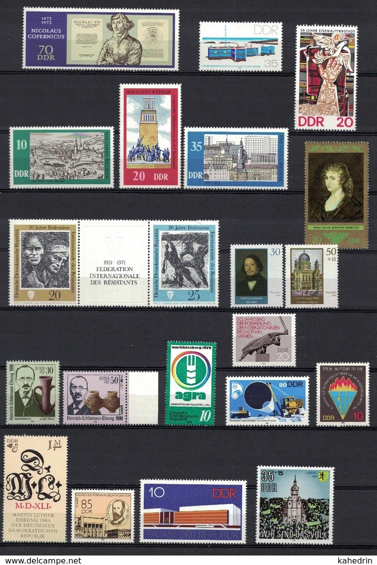 DDR Between 1973 - 1990, 17x Series **, MNH (2 Scans) - Astronomie