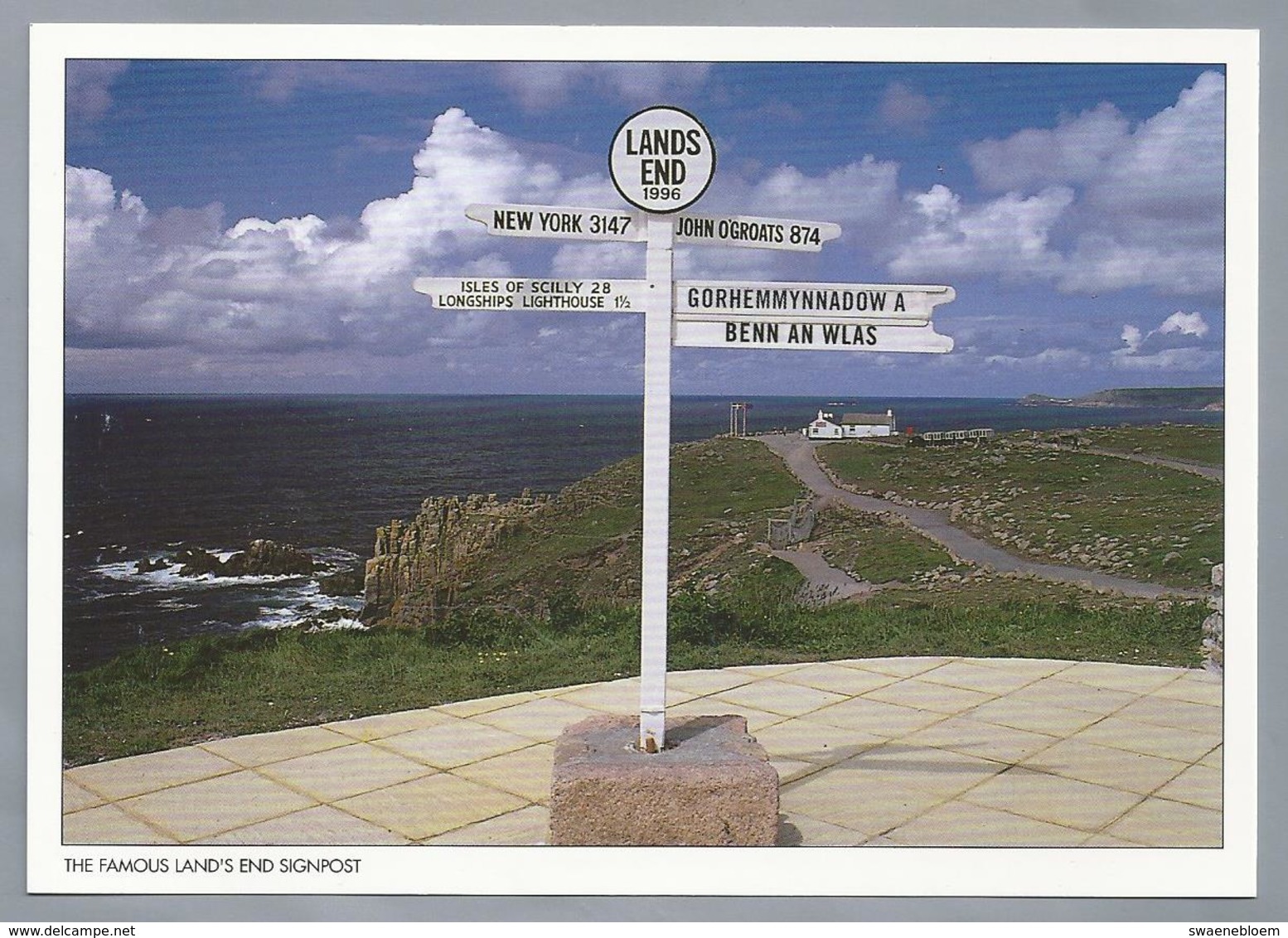 UK.- LAND'S END. SPECIAL GREETINGS FROM CORNWALL. THE FAMOUS LAND'S END SIGNPOST. - Land's End