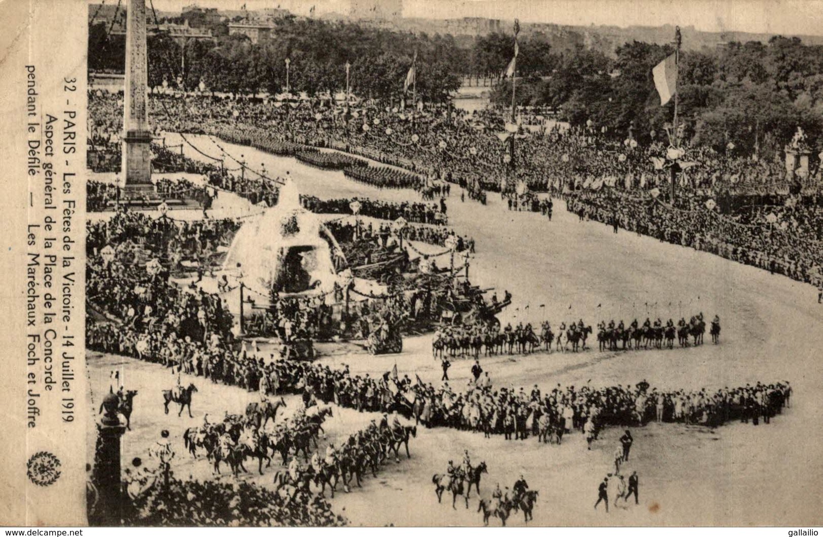 PARIS LES FETES DE LA VICTOIRE JUILLET 1919 PLACE DE LA CONCORDE - Guerre 1914-18