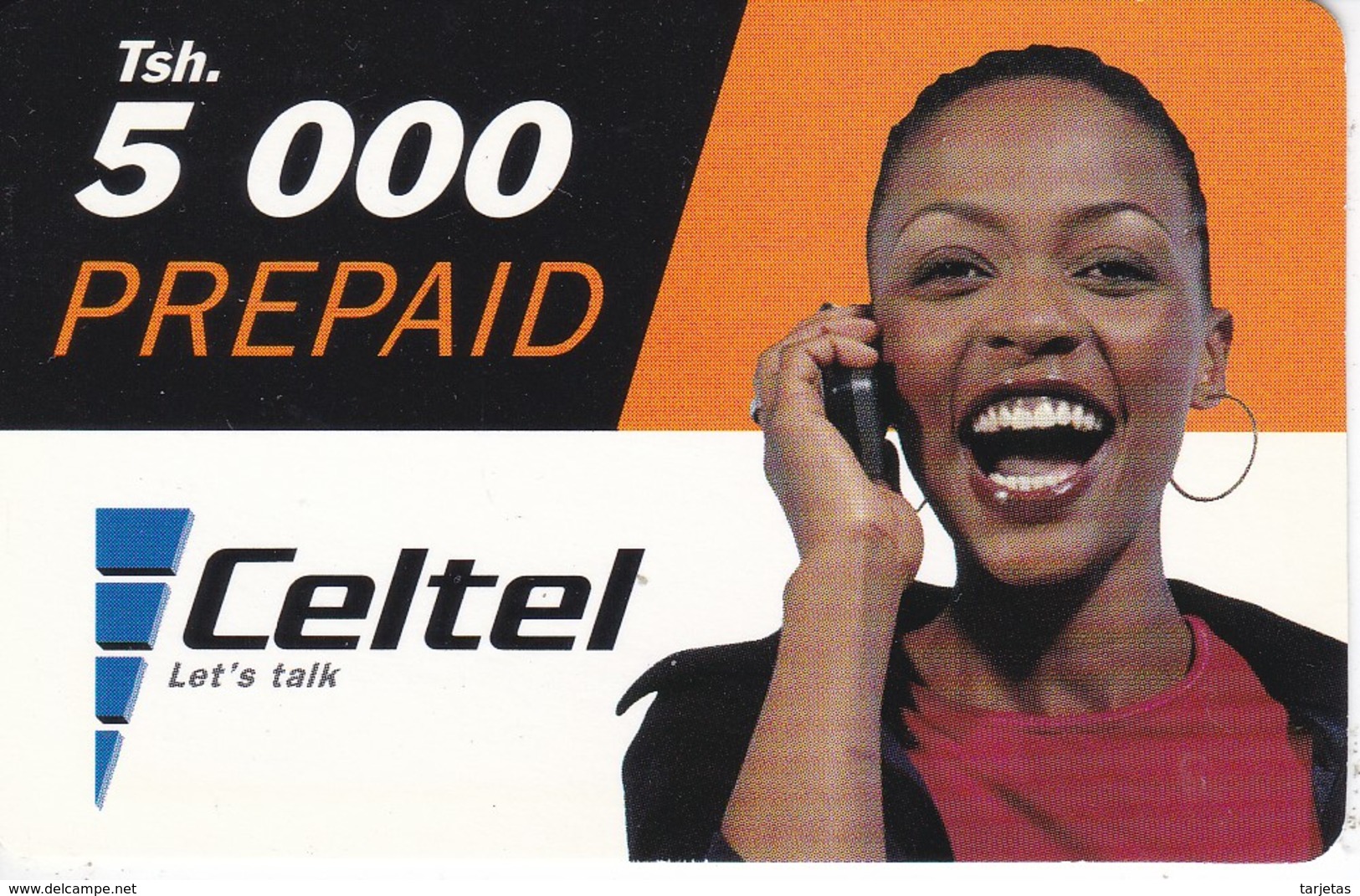 TARJETA DE TANZANIA DE 5000 TSH  DE CELTEL CON FECHA 31/12/2002 - Tanzania