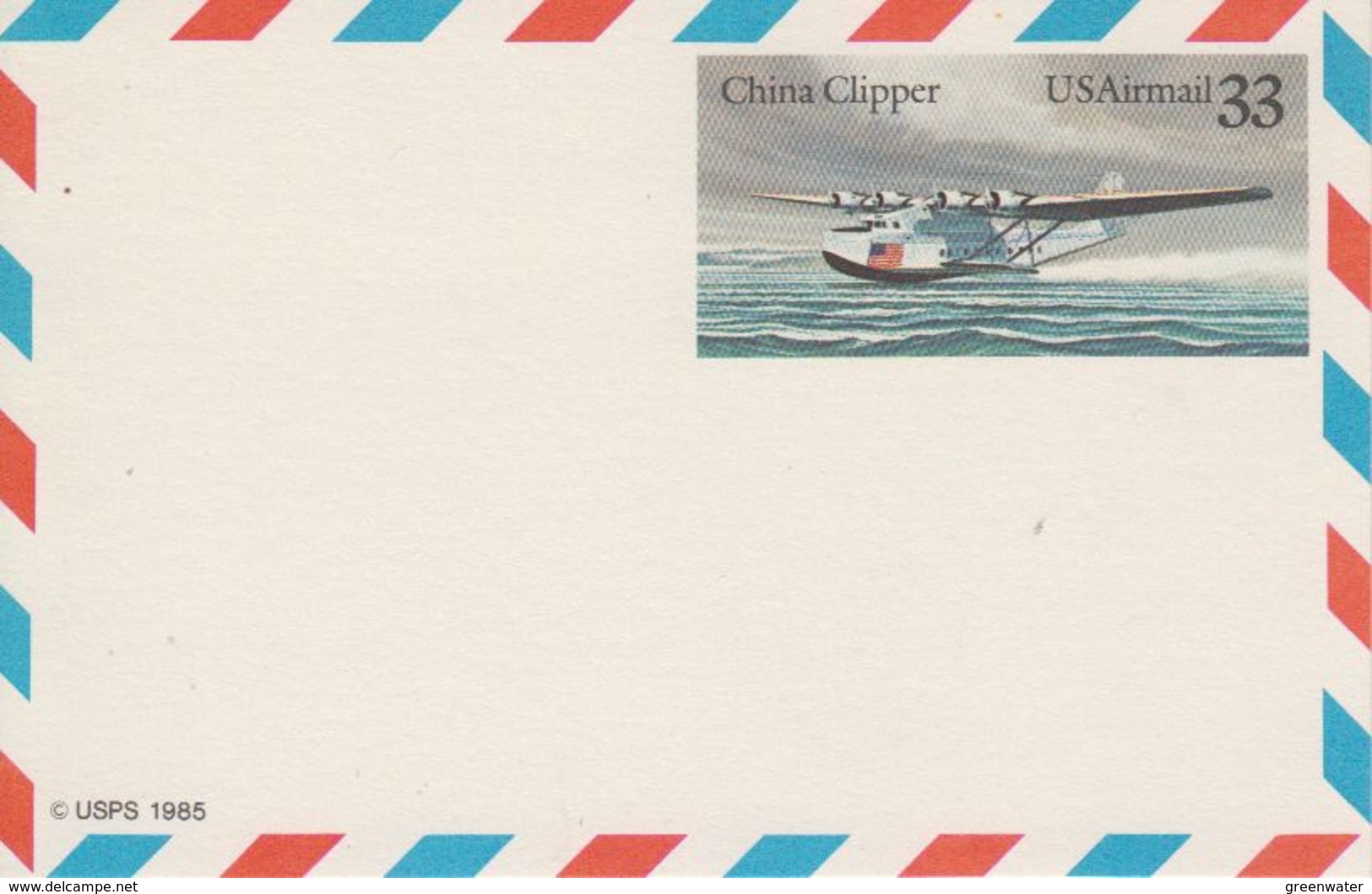 USA 1985 China Clipper Postcard Unused (41868D) - 1981-00