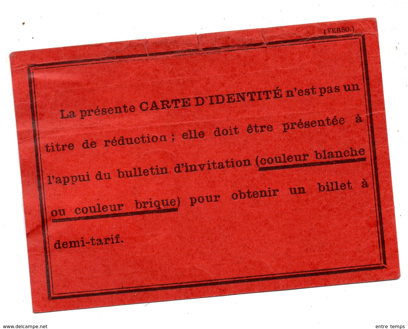 Carte Identité De Prépa Militaire  Etudiant Faculté  Droit Paris - Autres & Non Classés