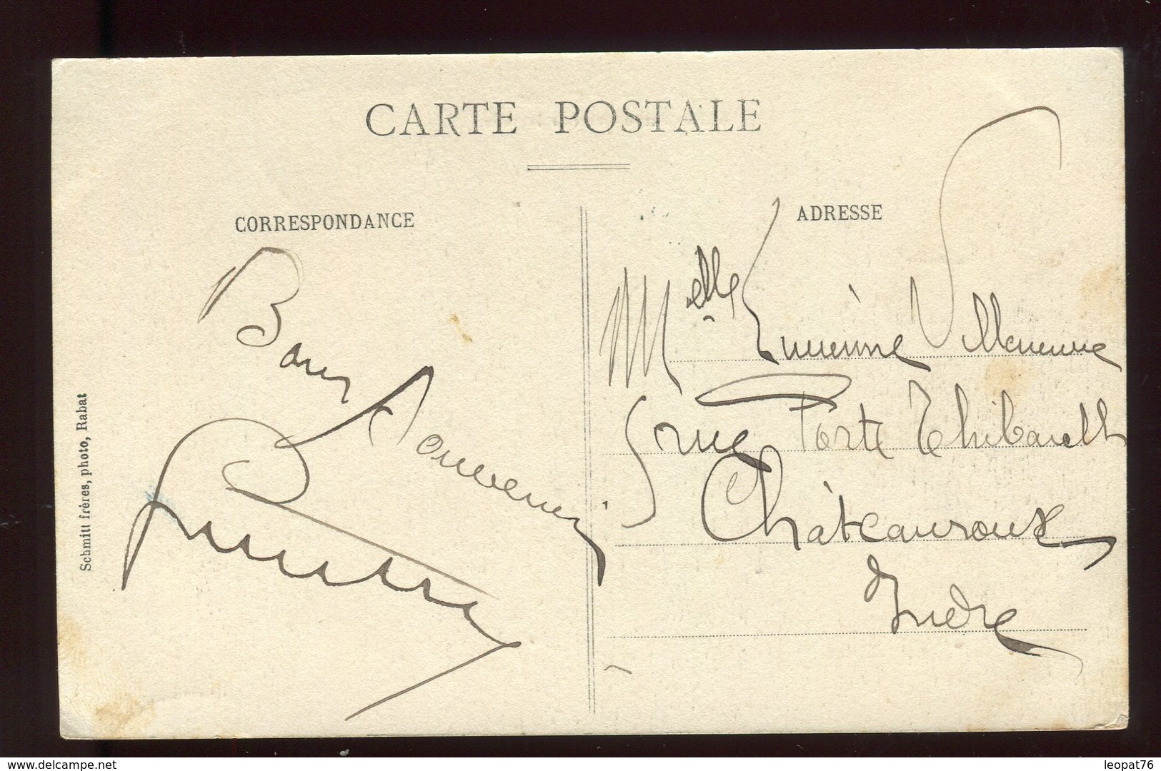 Maroc - Griffe + Cachet En Bleu De Bou - Znika Sur Carte Postale En 1914 Pour La France - Prix Fixe - Réf F64 - Briefe U. Dokumente