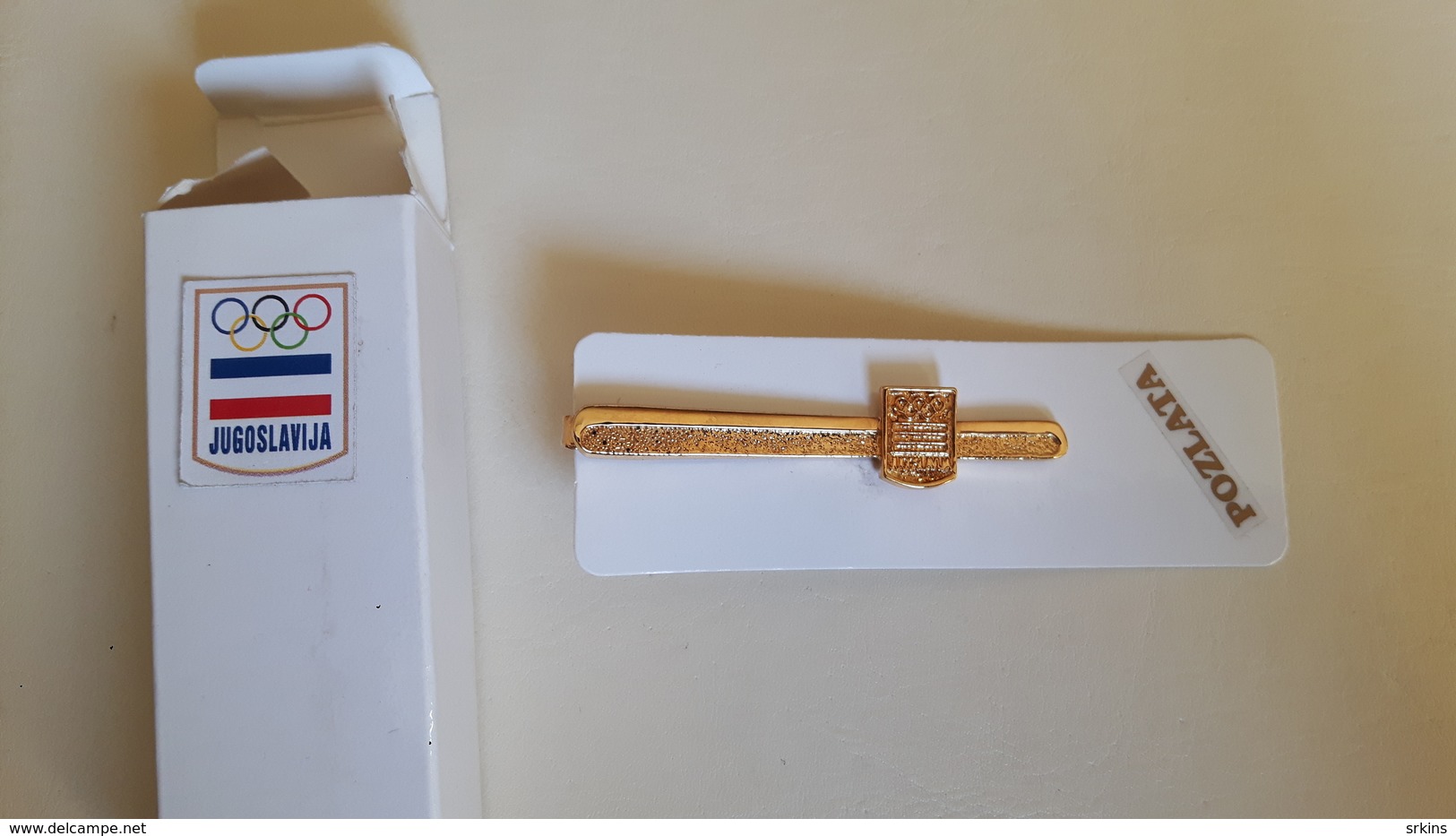 Shield Tie Clip NOC Yugoslavia (SRJ)  Olympic Games Sidney 2000 Olympics Olympia National Committee Original Package - Abbigliamento, Souvenirs & Varie