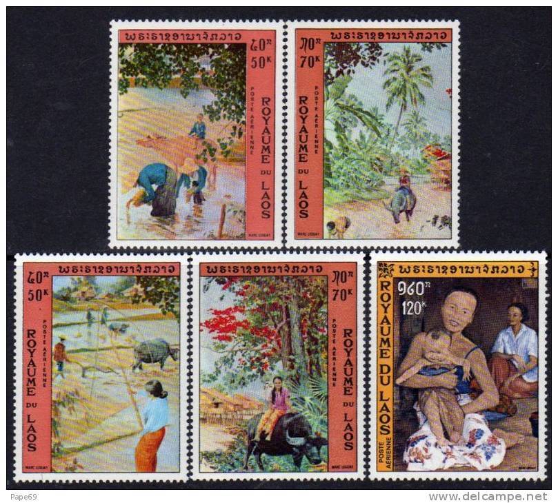 Laos P. A.  N° 96 / 100  XX  Tableaux De Marc Leguay, Les 5  Valeurs  Sans  Charnière   TB - Laos