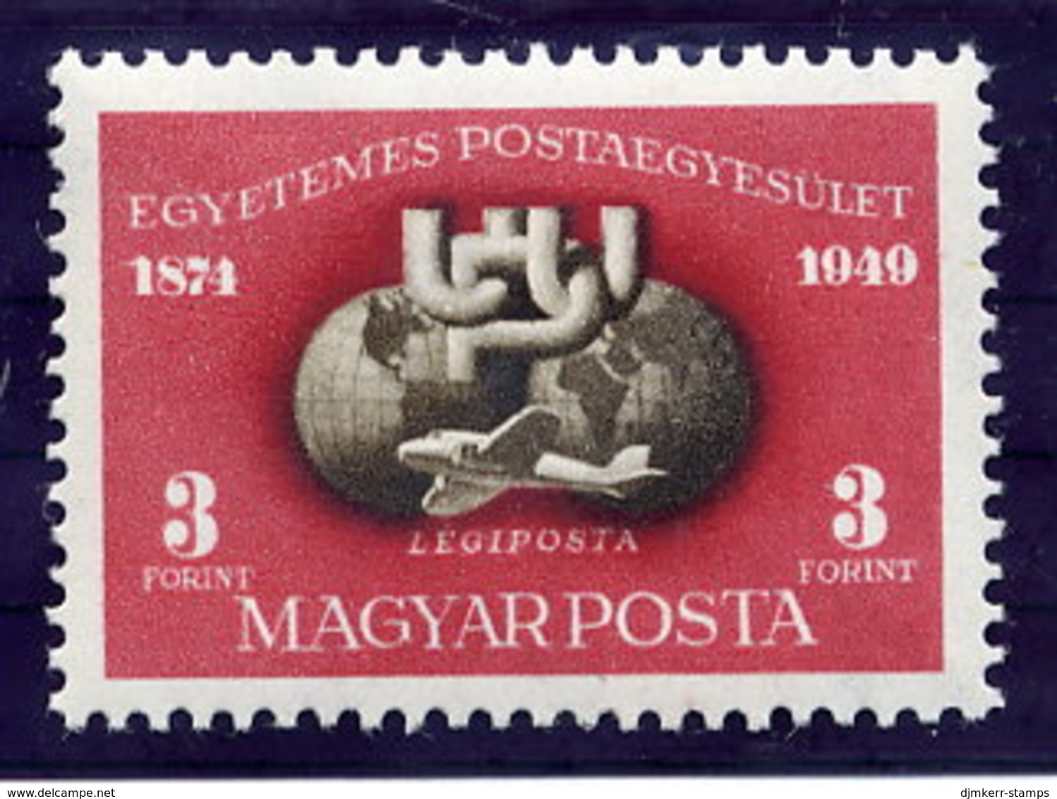 HUNGARY 1950 3 Ft UPU Anniversary From Perforated Block MNH / **.  Michel 1111A - Neufs