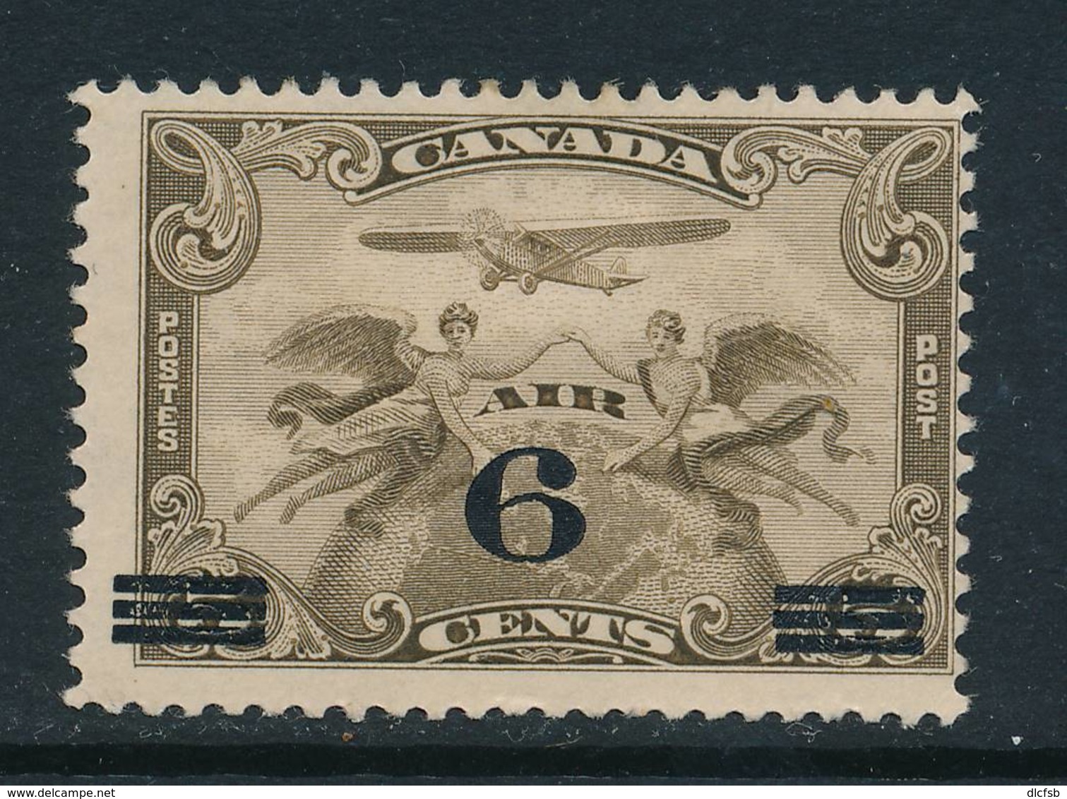 CANADA, 1932 6c On 5c Air Very Fine MM - Gebruikt