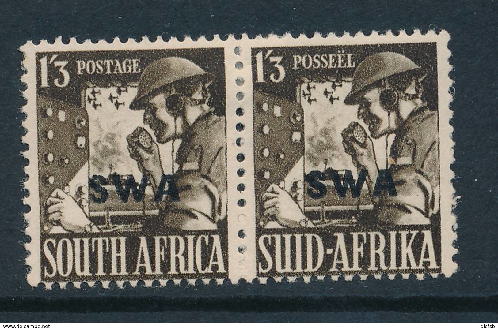 SOUTH WEST AFRICA, 1941 1s3d Se-tenant Pair Very Fine MM, Cat £13 - África Del Sudoeste (1923-1990)