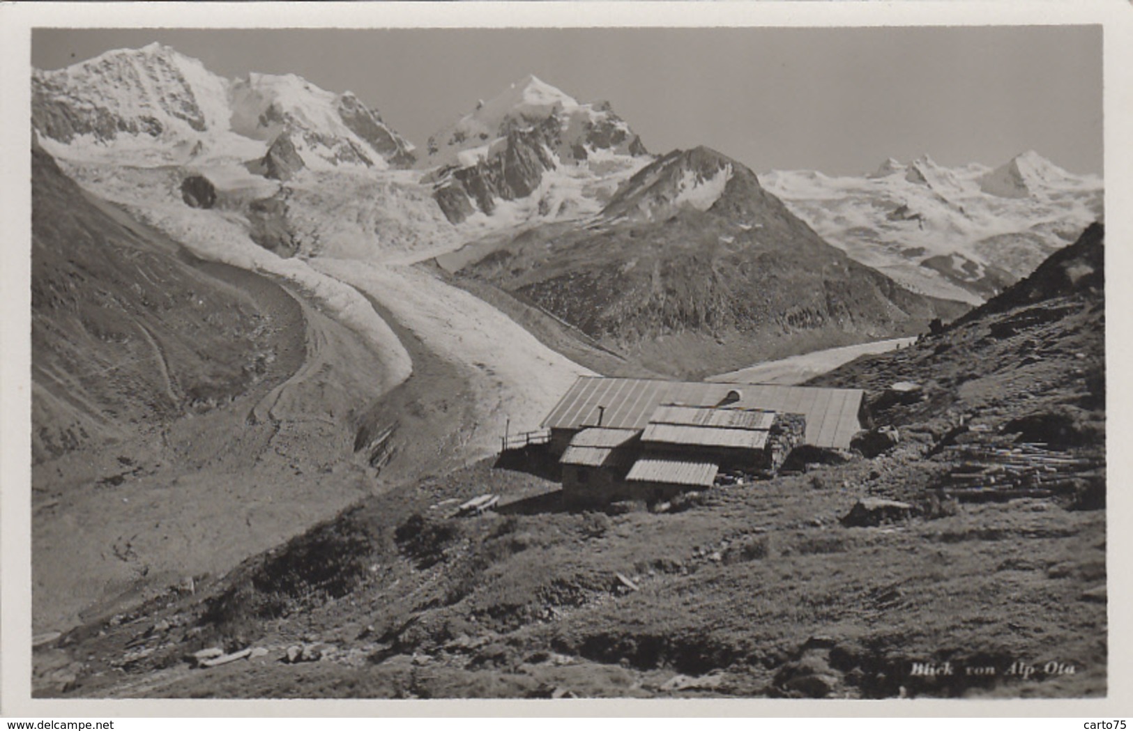 Suisse - Blick Von Alp Ota - Cachet Pension Restaurant Roseffletscher Rosegtal / Pontresina - Glacier Refuge - Pontresina