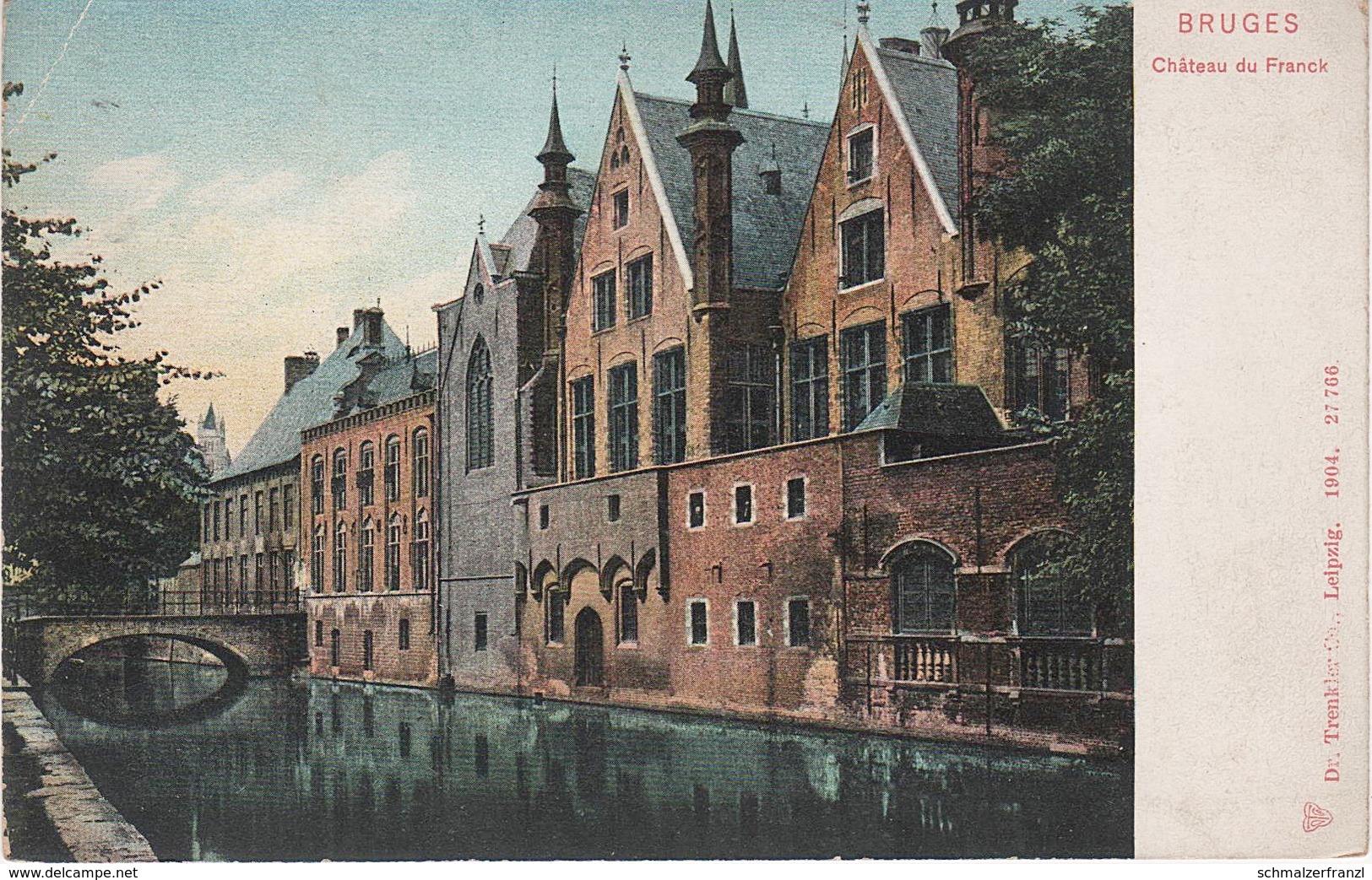 CPA - AK Brugge Brügge Bruges Château Du Franck Canal Au Sucre Suikerkanaal ? Pont Brücke Westflandern Belgique Belgien - Brugge