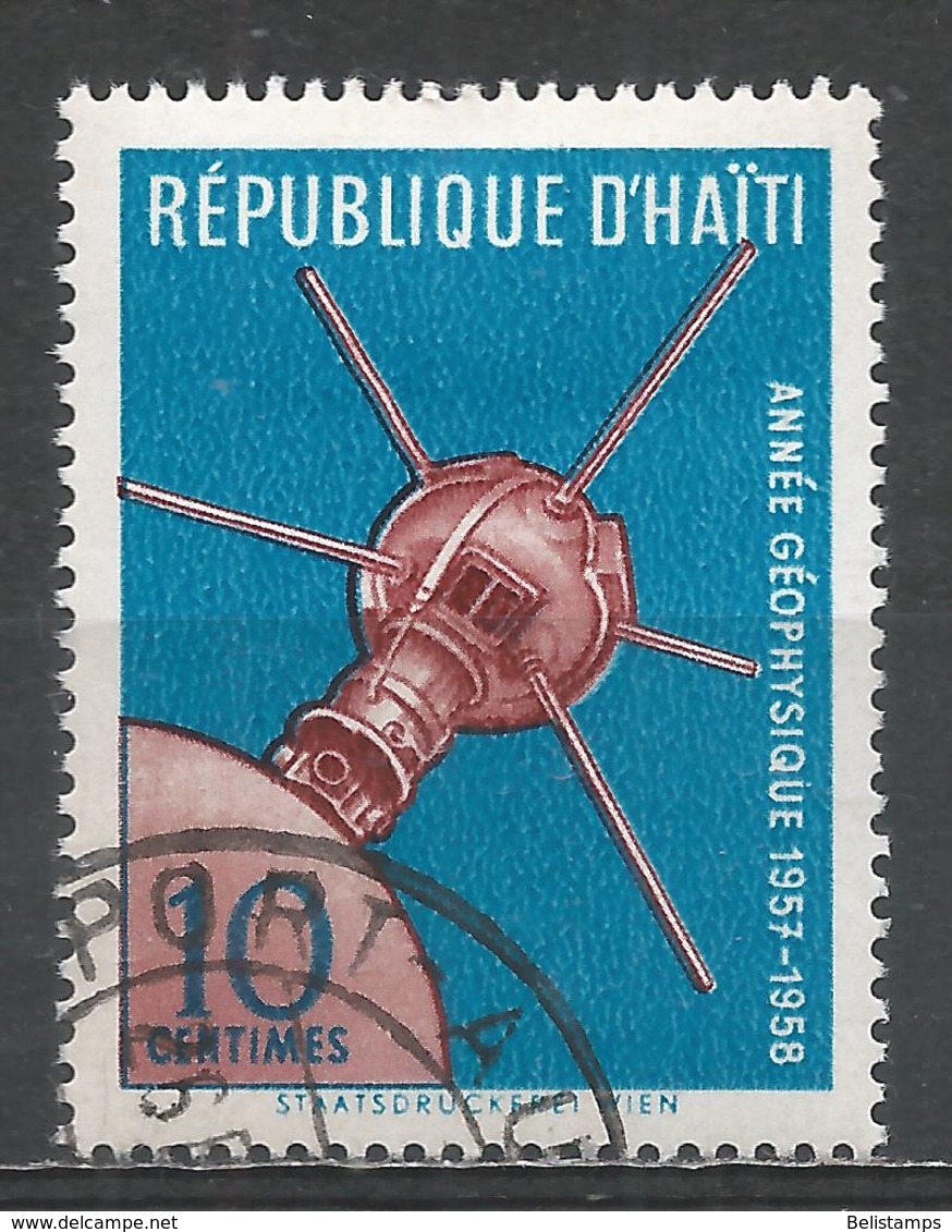 Haiti 1958. Scott #424 (U) U.S. Satellite, International Geophysical Year - Haïti