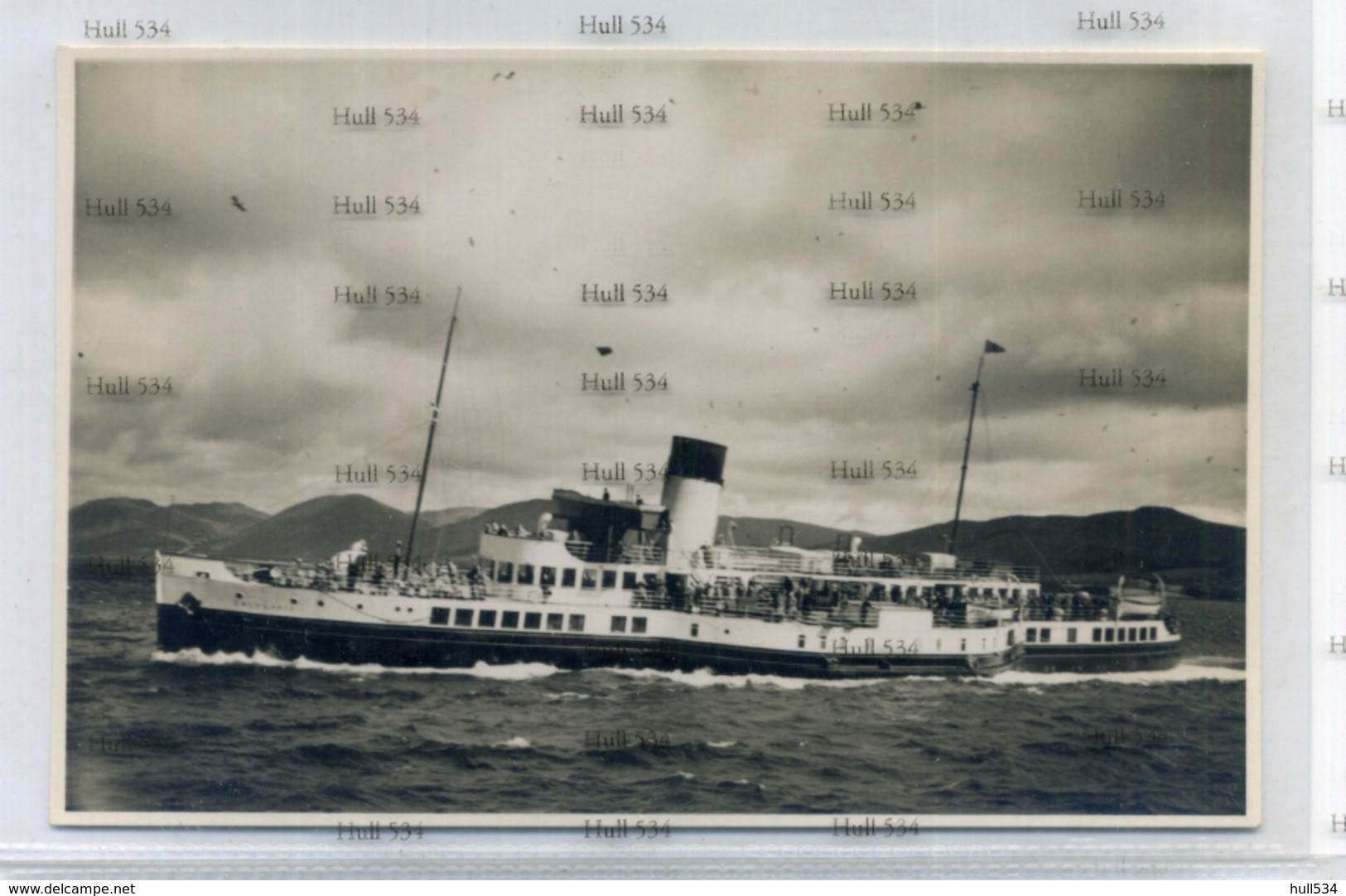 CSP PS Caledonia Paddle Steamer 1930s-40s Postcard CSP Caledonian Steam Packet Clyde Macbrayne - Ferries