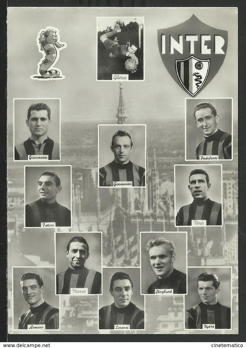 Cartolina INTER - Formazione Anni '50 - Calcio