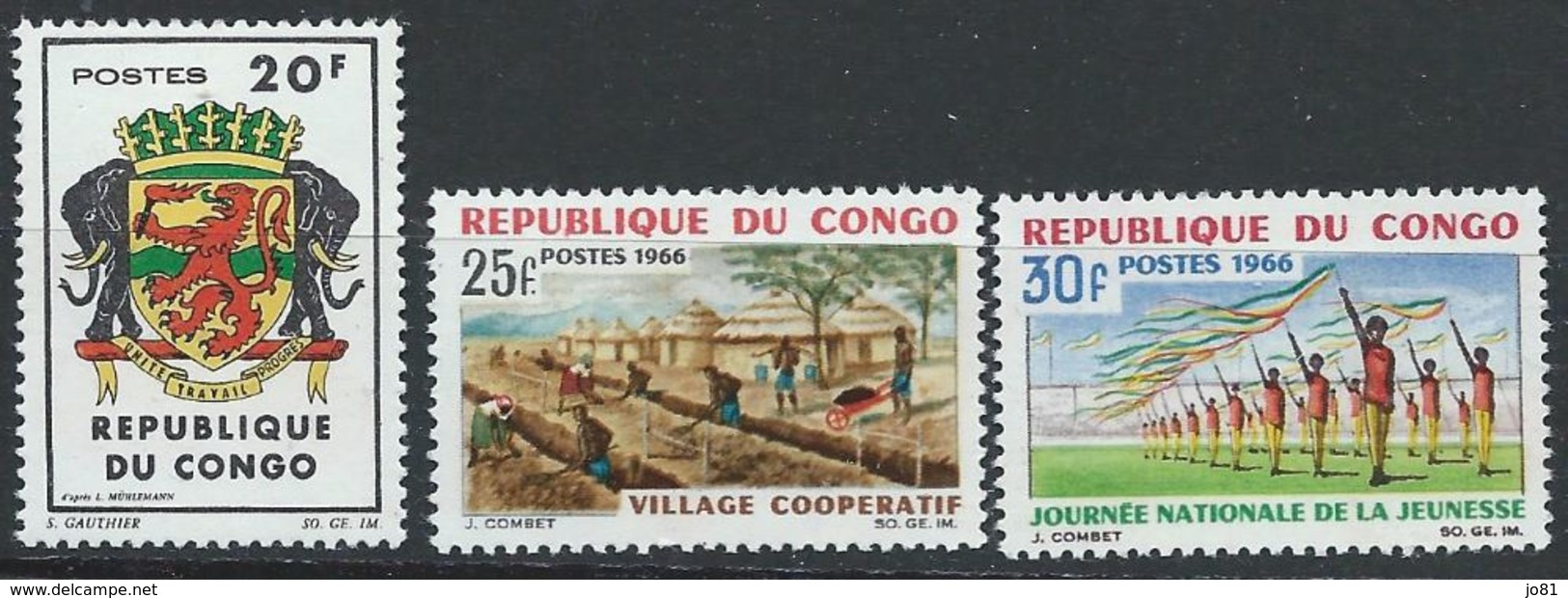 Congo-Brazzaville YT 180-182 XX /MNH - Neufs