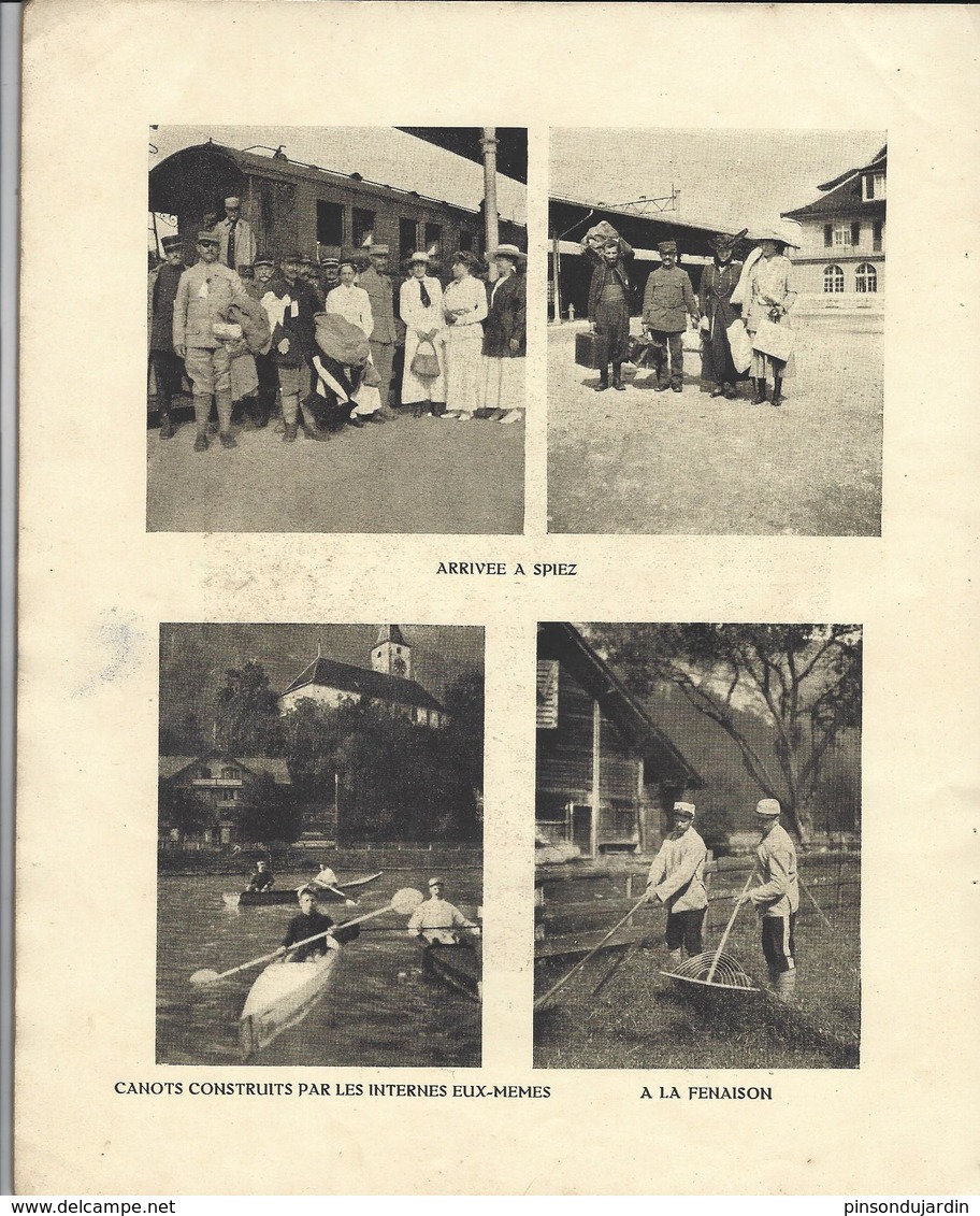 Les Internés Français Dans L'Oberland Bernois (Meiringen, Thoune, Adelboden, , .......) TOP Livre De La Guerre 1914/18 - 1901-1940