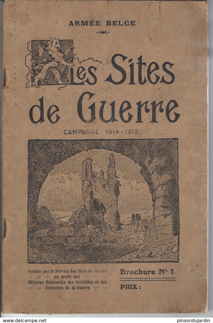 Armée Belge - Les Sites De Guerre - Campagne 1914-1918 édité En 1924 - 1901-1940