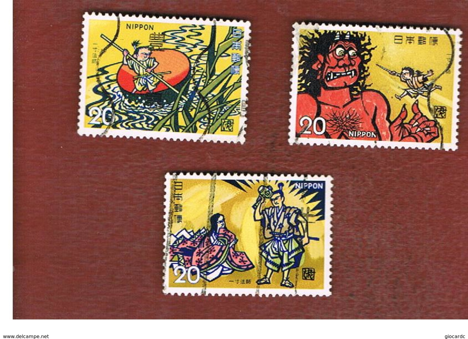 GIAPPONE  (JAPAN) - SG 1352.1354  -   1974 JAPANESE FOLK TALES: THE DWARF (COMPLET SET OF 3) - USED° - Usati