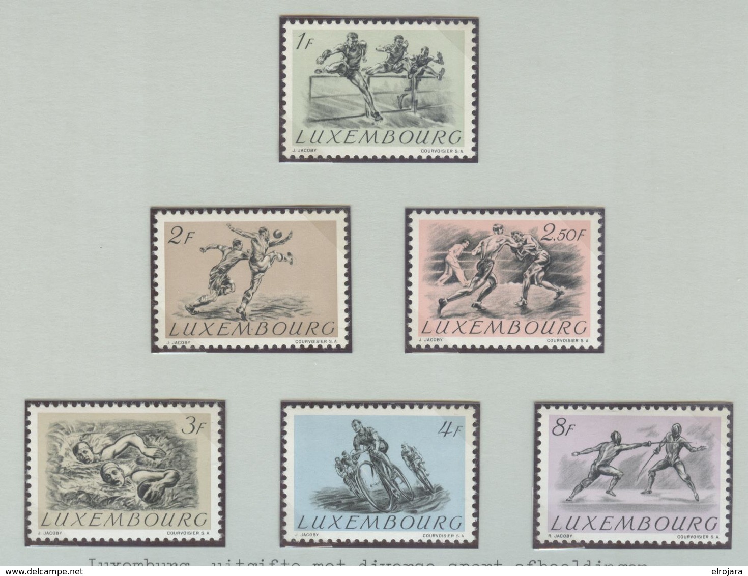 LUXEMBURG Olympic Games Helsinki 1952 Complete Set Mint Without Hinge - Ete 1952: Helsinki