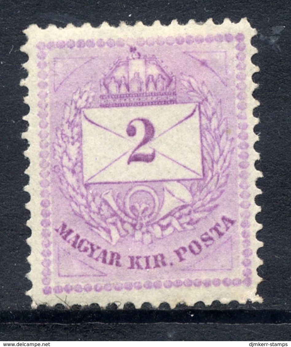 HUNGARY 1874 Numeral And Envelope Unwatermarked 2 Kr Perforated 13 LHM / *.  Michel 15A - Neufs