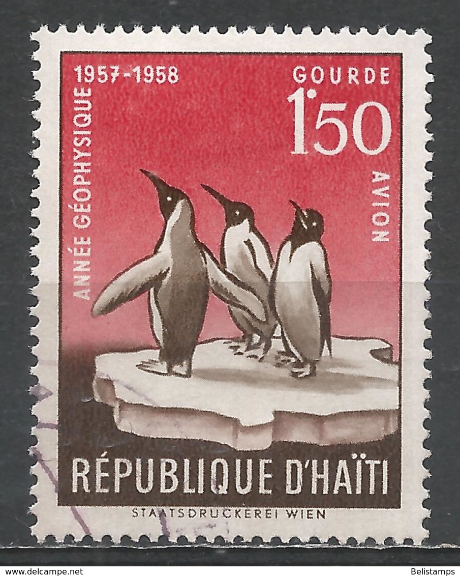 Haiti 1958. Scott #C120 (U) Emperor Penguins, International Geophysical Year - Haïti