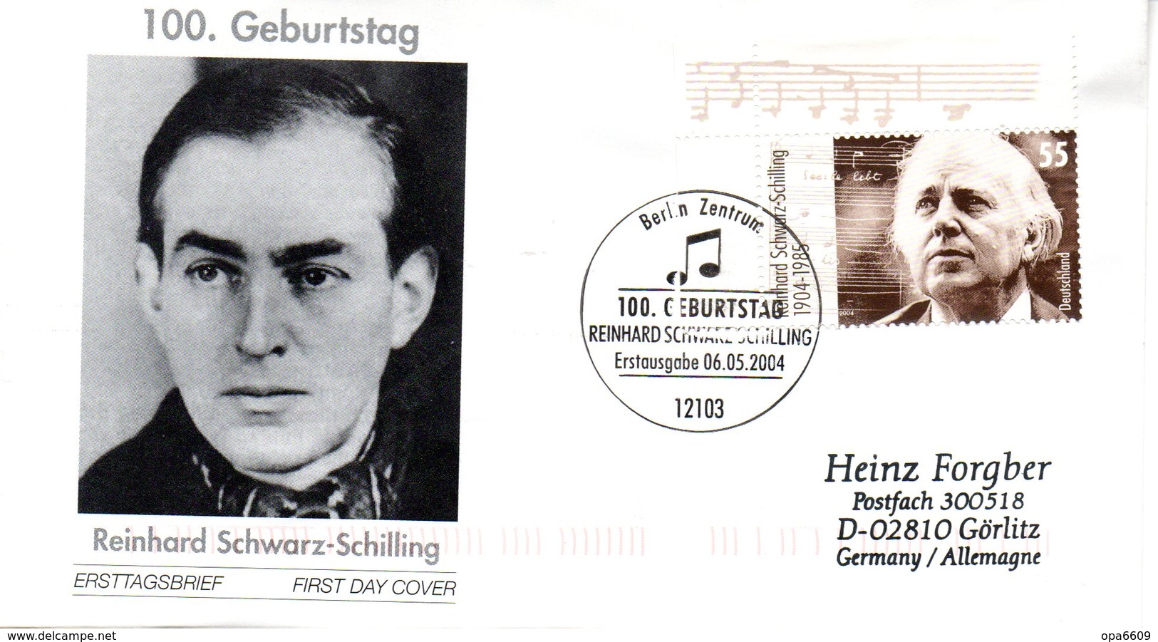 BRD Schmuck-FDC  "100. Geburtstag Von Reinhard Schwarz-Schilling", Mi. 2399 ESSt 6.5.2004 BERLIN - Sonstige & Ohne Zuordnung