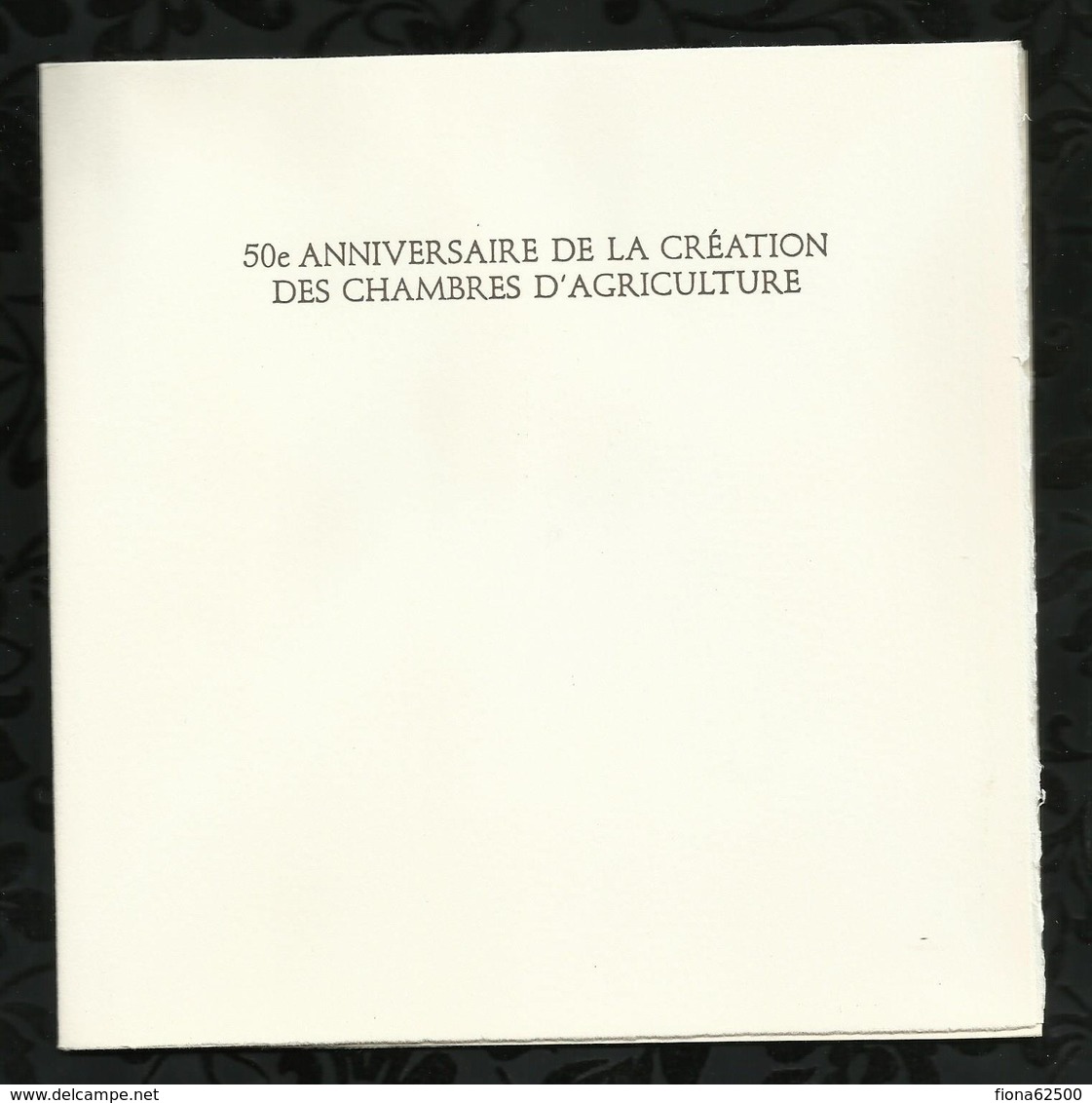 PREMIER JOUR  . 50éme ANNIVERSAIRE DE LA CREATION DES CHAMBRES D'AGRICULTURE . 01 DECEMBRE 1973 . PARIS . - 1970-1979