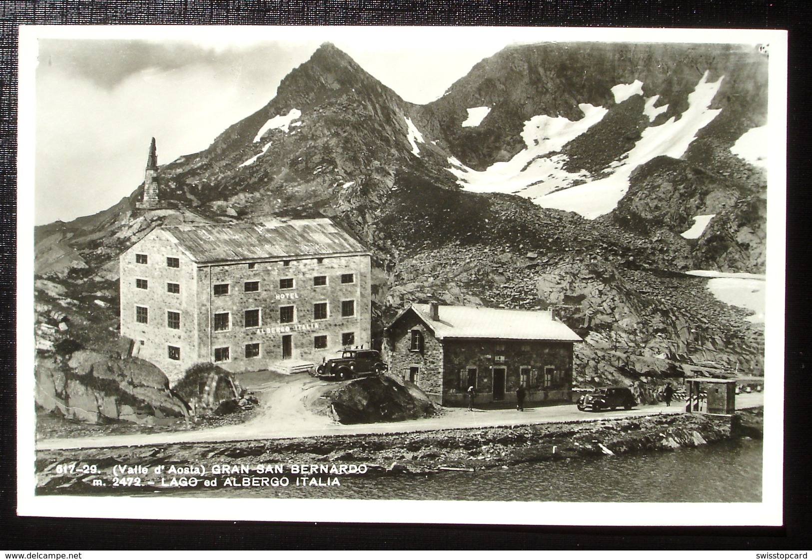 GRAND SAN BERNARDO (Vallée D'Aosta) Ristorante Albergo Italia P. Brunod Battista Auto - Autres & Non Classés