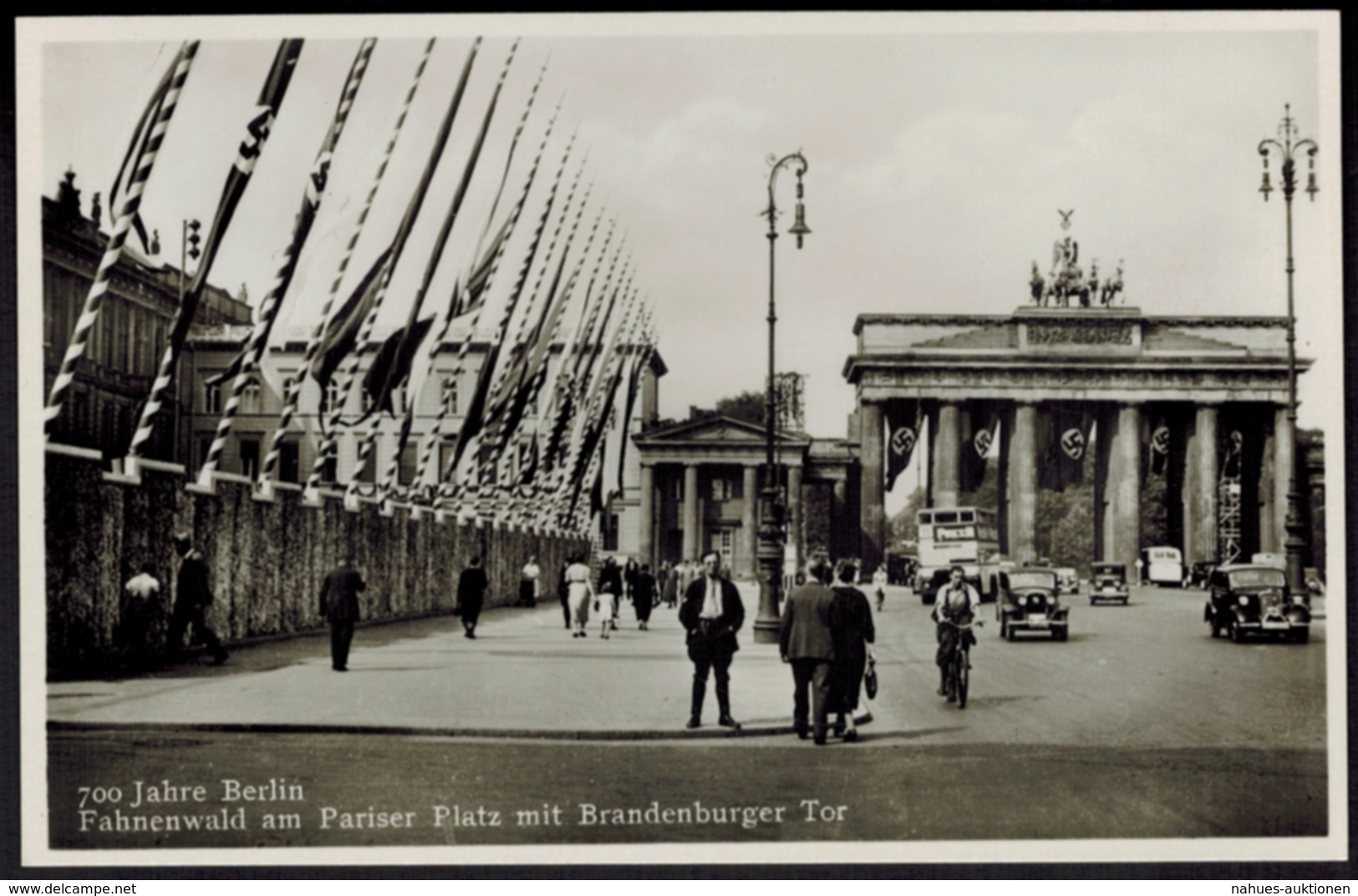 Ansichtskarte Berlin Zur Zeit Des 3. Reiches Auto Brandenburger Tor 700 Jahre - Sonstige & Ohne Zuordnung