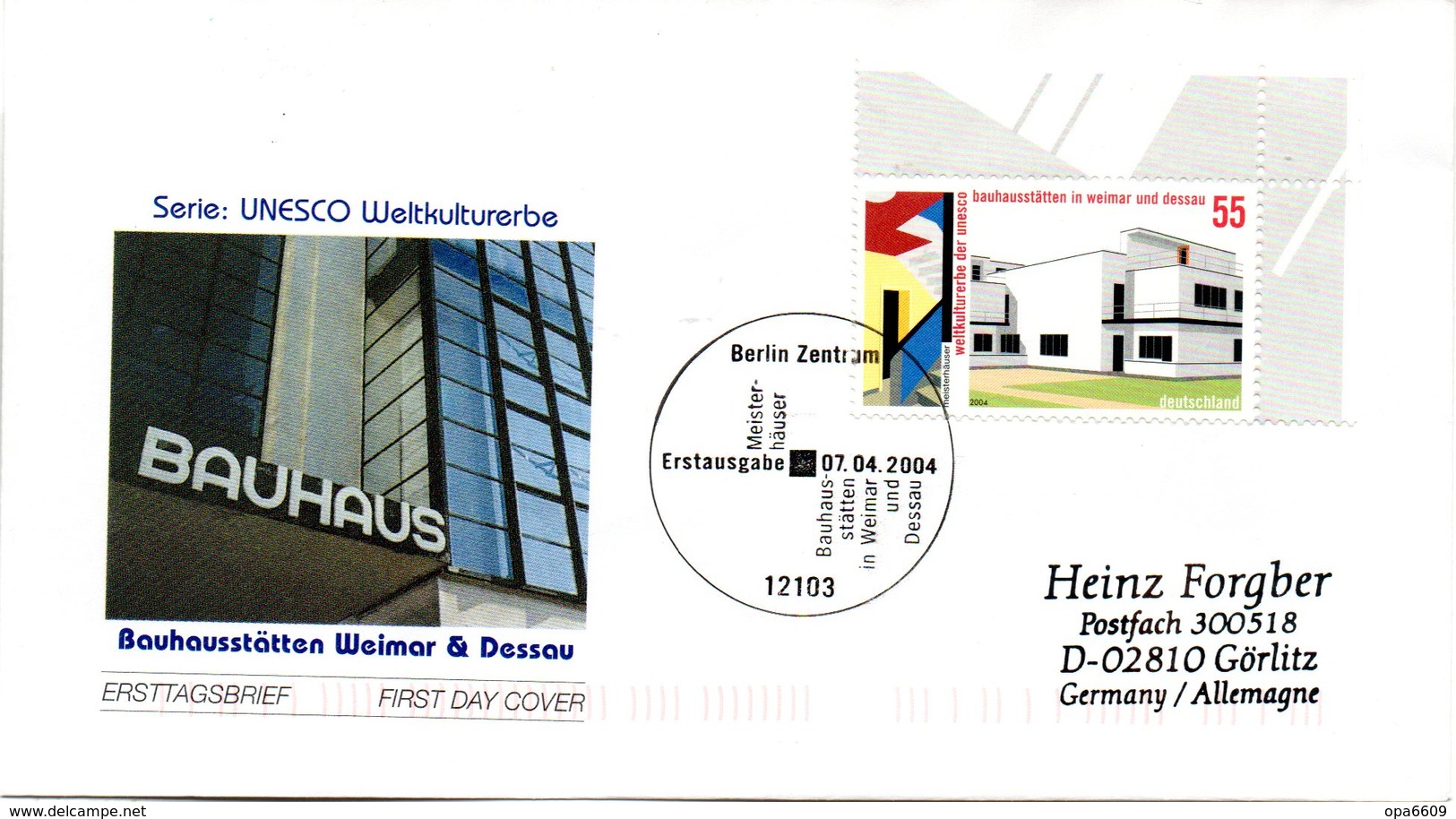 BRD Schmuck-FDC  "Bauhausstätten In Weimar Und Dessau", Mi. 2394 ESSt 7.4.2004 BERLIN - Sonstige & Ohne Zuordnung