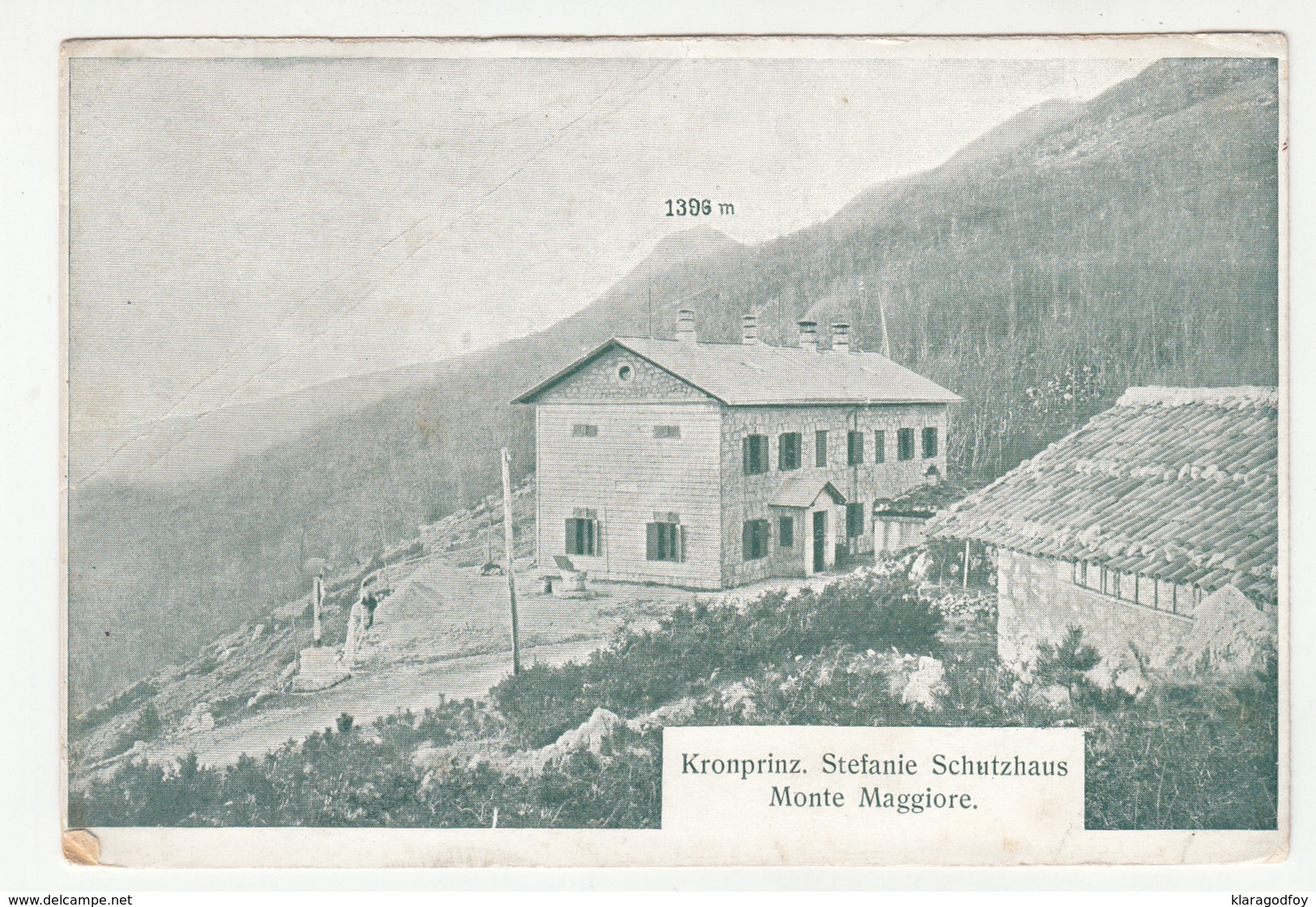 Učka Monte Maggiore Kronprinz. Stefanie Schutzhaus Old Advertising Card B190220 - Croazia