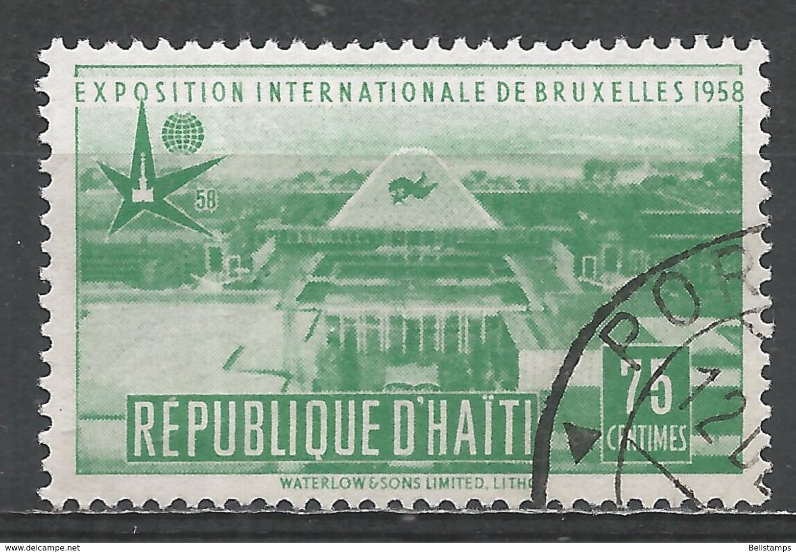 Haiti 1958. Scott #418 (U) View Of Brussels Exposition - Haïti