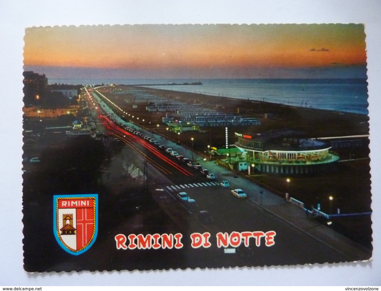 Cartolina Viaggiata "RIMINI DI NOTTE" 1971 - Rimini