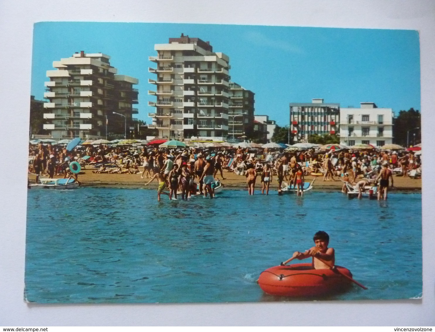 Cartolina Viaggiata "RIMINI Alberghi Visti Dal Mare" 1971 - Rimini