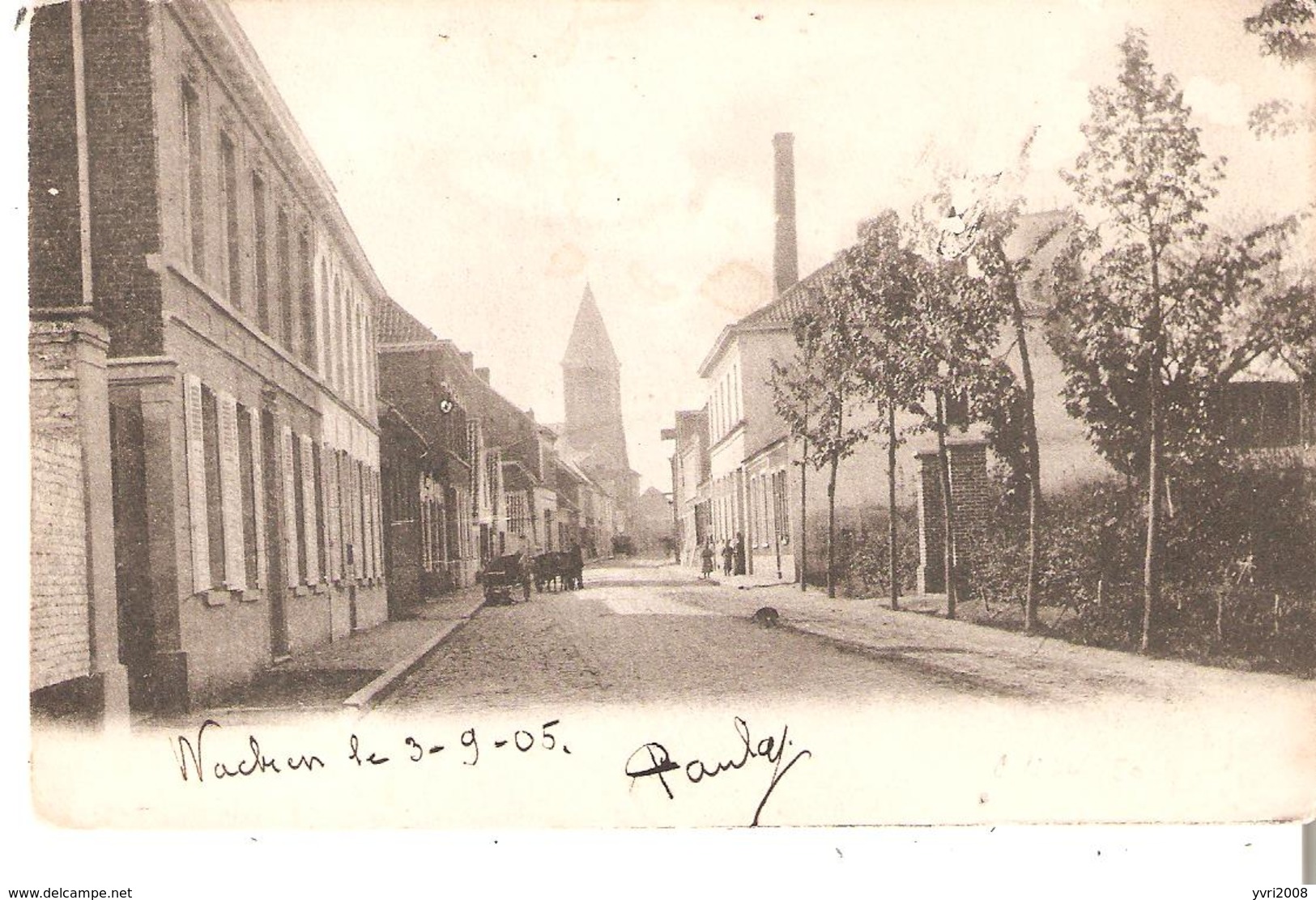 CP. De D.R. De WORTEGEM Du 3/9/1905vers Courtrai. - Wortegem-Petegem