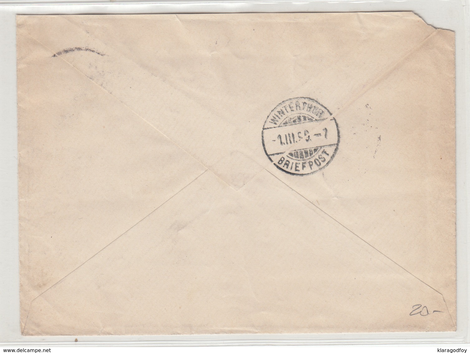 Austrian Office In Constantinopel Letter Cover Travelled 1890? To Winterthur B190220 - Lettres & Documents