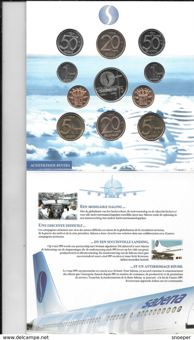 Set 1998 French + Dutch Sabena - FDC, BU, BE & Coffrets