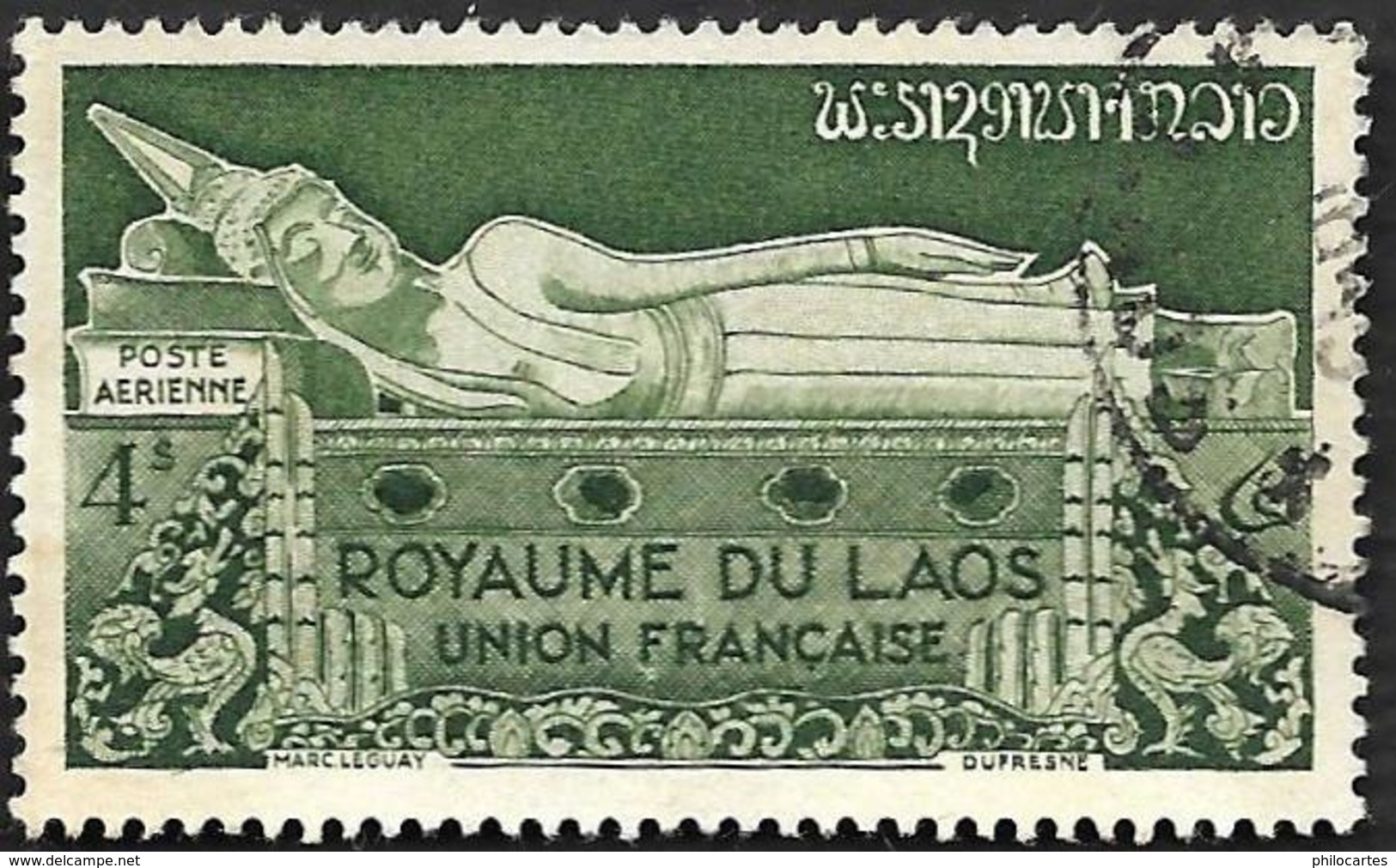 LAOS   1953 -   PA 7 -  Boudha  -  Oblitéré - Cote 0.85e - Laos