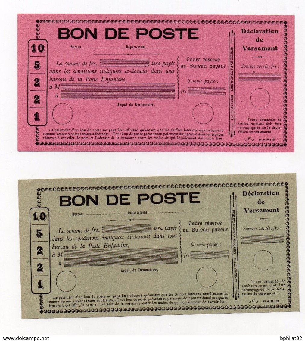 !!! POSTE ENFANTINE : LOT DE DOCUMENTS DIFFERENTS.MANDAT POSTE, TELEGRAMME... 2 SCANS - Brieven En Documenten