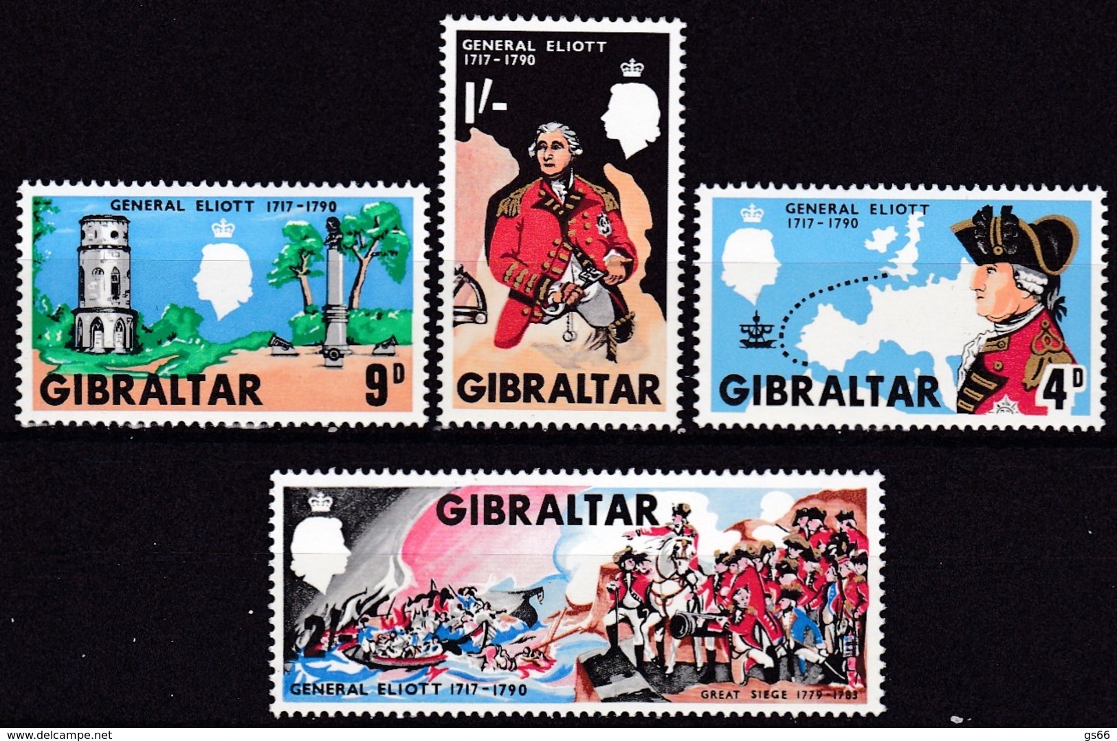 Gibraltar, 1967, 207/10, General George Augustus Eliott. MNH ** - Gibraltar
