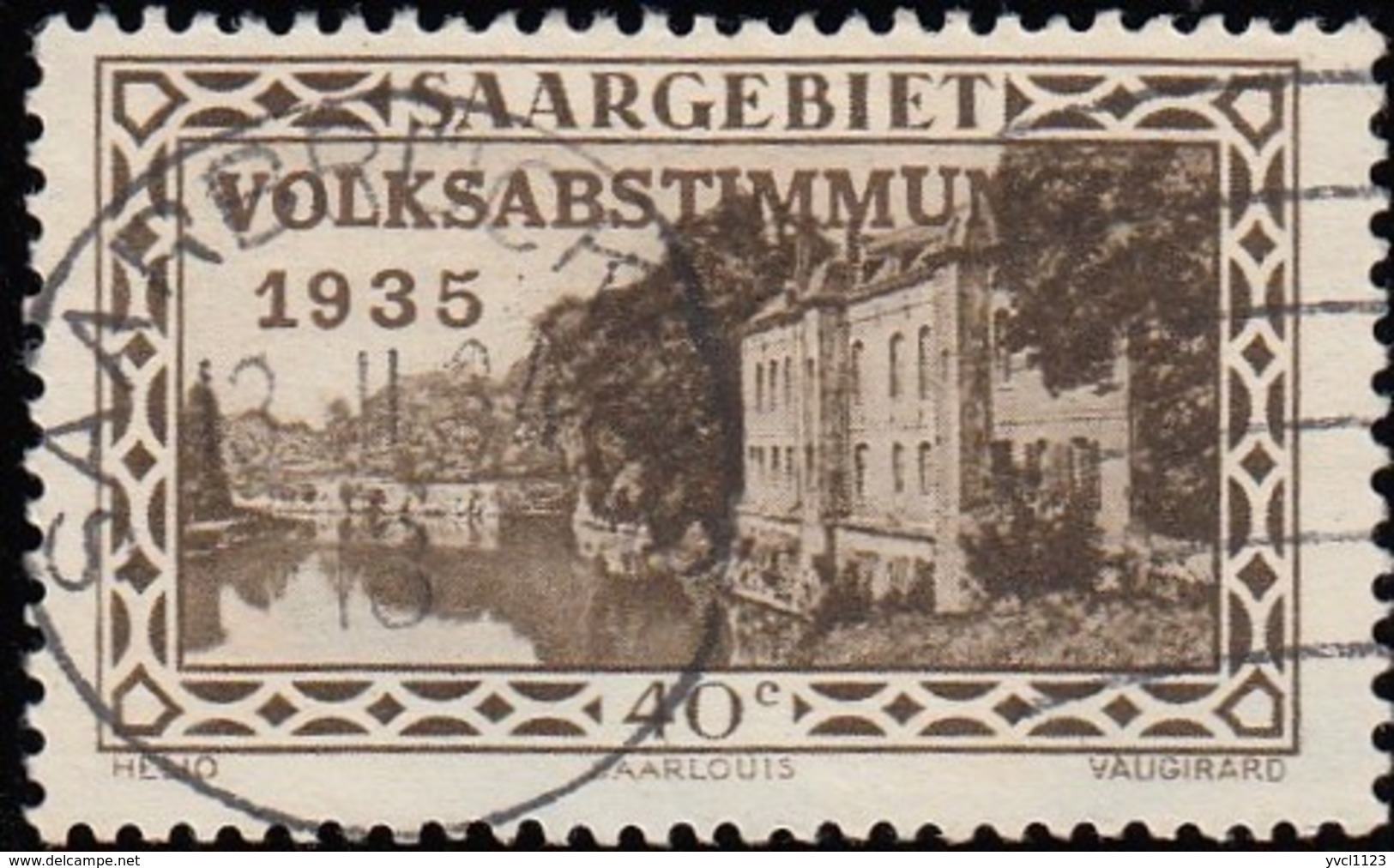 SAAR - Scott #144 Scene From Saarlouis Fortifications / Used - Used Stamps