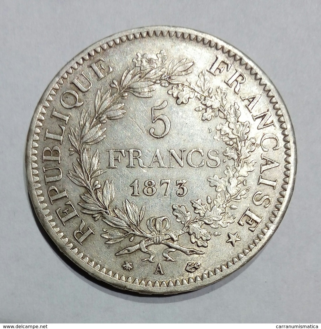 FRANCIA - FRANCE - 5 FRANCS ( 1873 ) A Paris / HERCULE (ARGENT SILVER) - Altri & Non Classificati